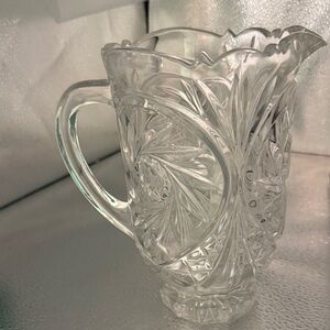 Vintage Royal Pinwheel Lead Crystal Pitcher